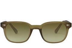 BS2503-0182_Green_Rectangular_Plastic_Sunglasses_front