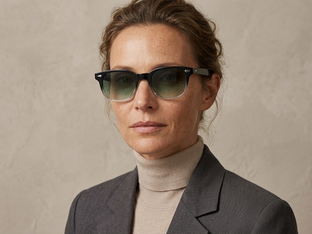 BS2503-0184_Black_Rectangular_Plastic_Sunglasses-tryon_female