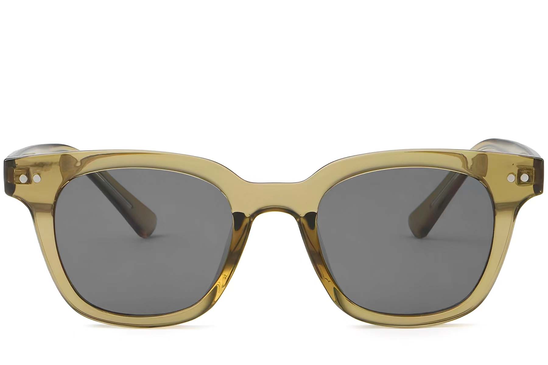 BS2503-0188_Green_Rectangular_Plastic_Sunglasses_front