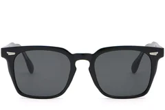 BS2503-0191_Black_Rectangular_Plastic_Sunglasses_front