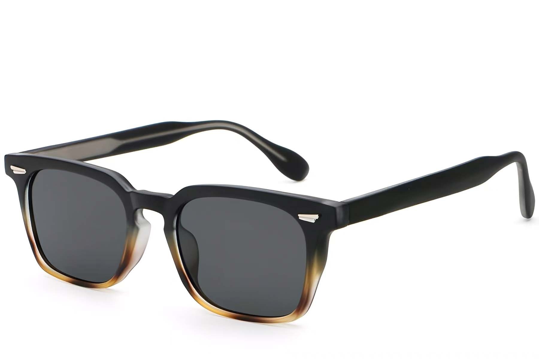 Rectangular Tortoiseshell Plastic Sunglasses #BS2503-0193
