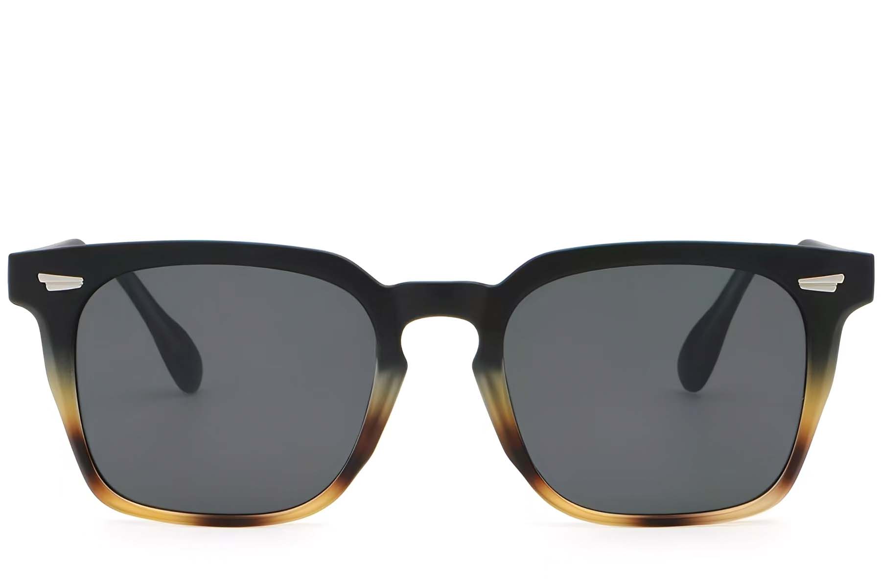 BS2503-0193_Tortoiseshell_Rectangular_Plastic_Sunglasses_front