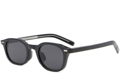 Oval Black Plastic Sunglasses #BS2503-0197