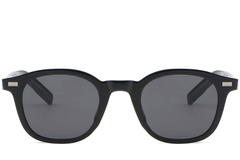 BS2503-0197_Black_Oval_Plastic_Sunglasses_front