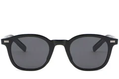 BS2503-0197_Black_Oval_Plastic_Sunglasses_front