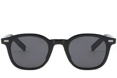 BS2503-0197_Black_Oval_Plastic_Sunglasses_front