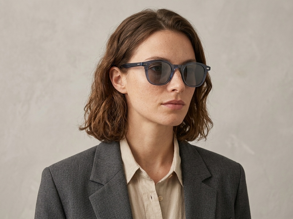BS2503-0199_Blue_Oval_Plastic_Sunglasses-tryon_female