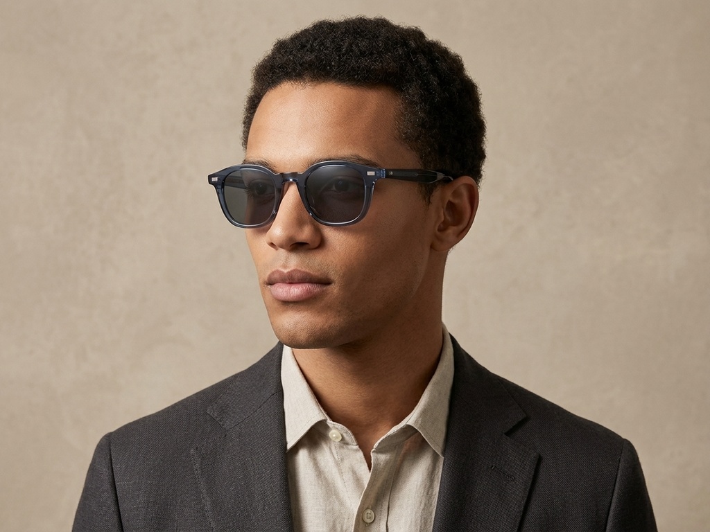 BS2503-0199_Blue_Oval_Plastic_Sunglasses-tryon_male