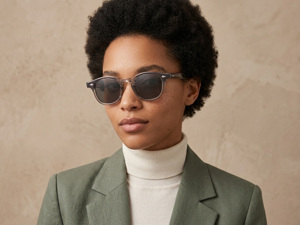 BS2503-0204_Grey_Oval_Plastic_Sunglasses-tryon_female