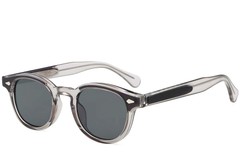 Gafas de sol ovaladas de plástico gris #BS2503-0204