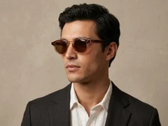 BS2503-0205_Orange_Oval_Plastic_Sunglasses-tryon_male