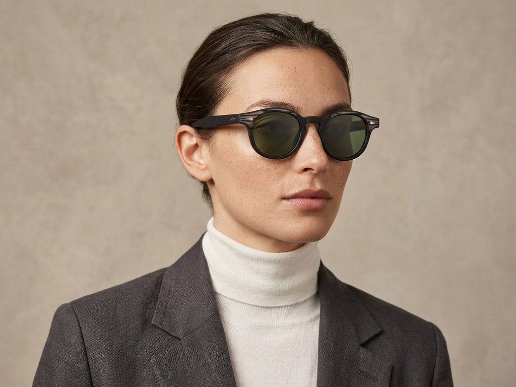 BS2503-0206_Black_Oval_Plastic_Sunglasses-tryon_female