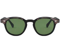 BS2503-0206_Black_Oval_Plastic_Sunglasses_front