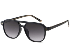 Aviator Black Plastic Sunglasses #BS2503-0207