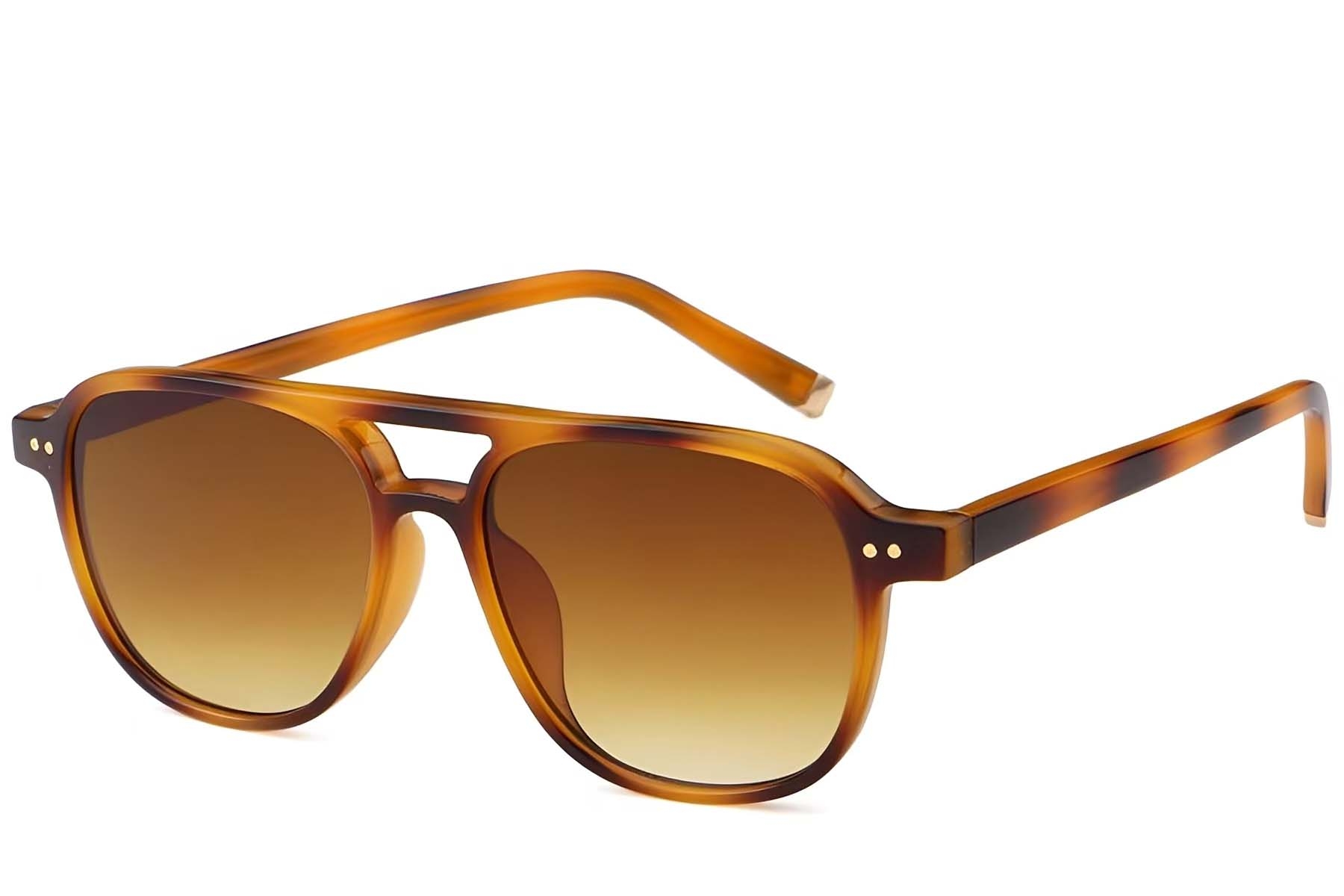 Aviator Tortoiseshell Plastic Sunglasses #BS2503-0208