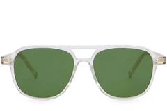 BS2503-0209_Transparent_Aviator_Plastic_Sunglasses_front