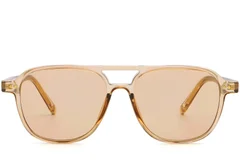 BS2503-0211_Brown_Aviator_Plastic_Sunglasses_front