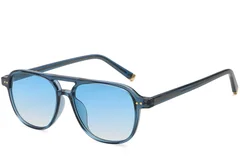 Occhiali da sole modello aviatore in plastica blu #BS2503-0212