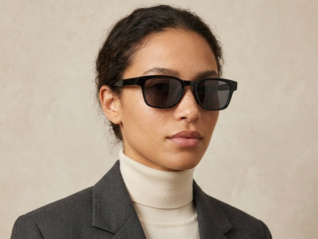 BS2503-0214_Black_Rectangular_Plastic_Sunglasses-tryon_female