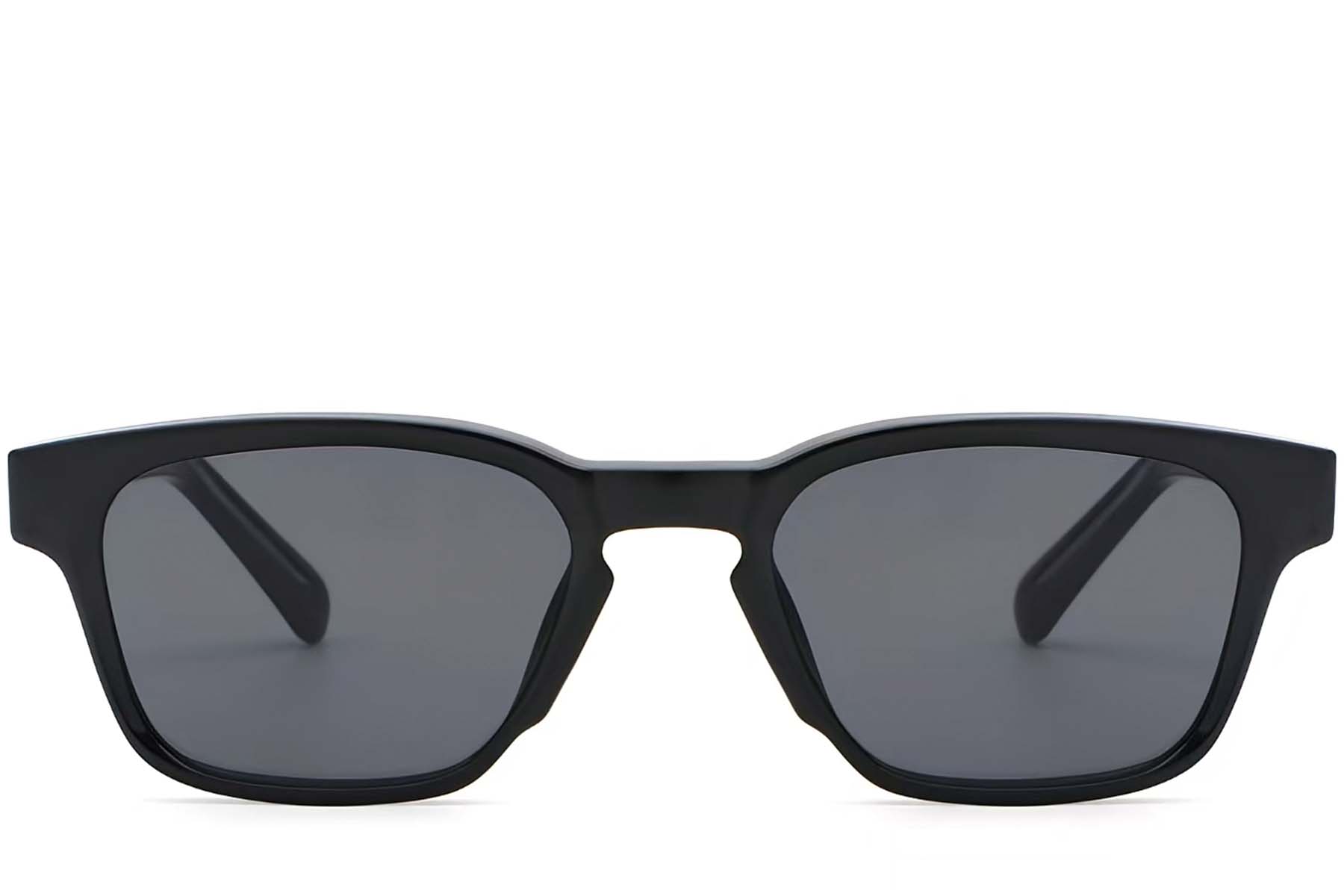 BS2503-0214_Black_Rectangular_Plastic_Sunglasses_front