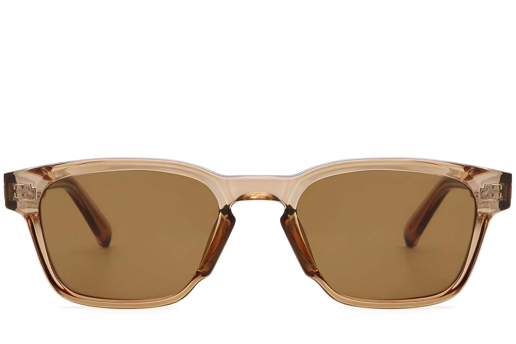 BS2503-0216_Brown_Rectangular_Plastic_Sunglasses_front