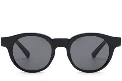 BS2503-0220_Black_Oval_Plastic_Sunglasses_front