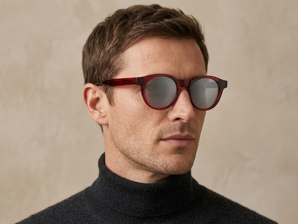 BS2503-0221_Red_Oval_Plastic_Sunglasses-tryon_male