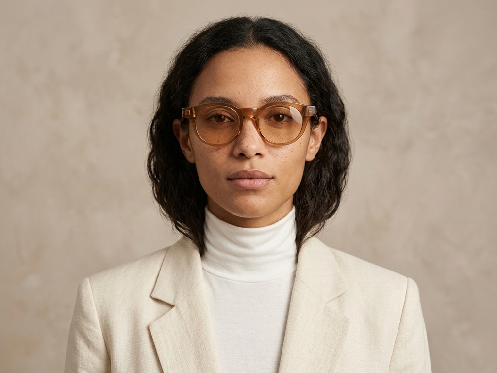 BS2503-0222_Orange_Oval_Plastic_Sunglasses-tryon_female