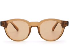 BS2503-0222_Orange_Oval_Plastic_Sunglasses_front