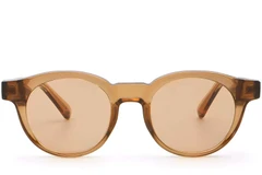 BS2503-0222_Orange_Oval_Plastic_Sunglasses_front