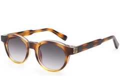 Gafas de sol ovaladas de plástico con diseño de carey # BS2503-0223