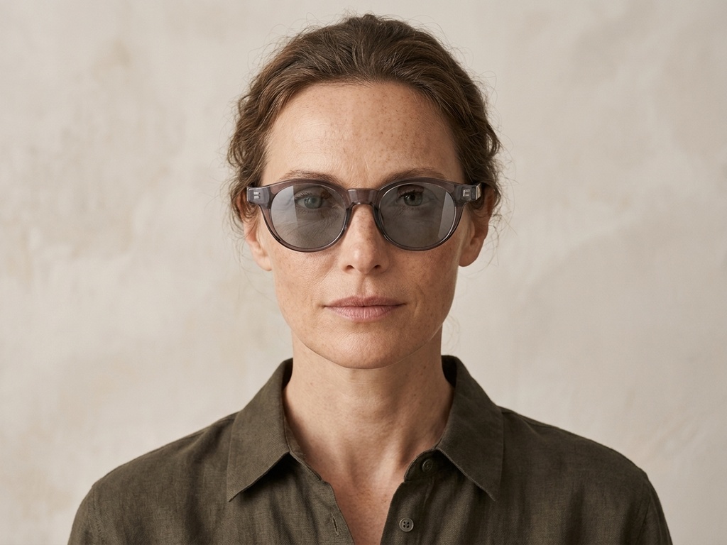 BS2503-0225_Purple_Oval_Plastic_Sunglasses-tryon_female