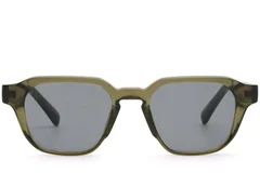 BS2503-0230_Green_Rectangular_Plastic_Sunglasses_front