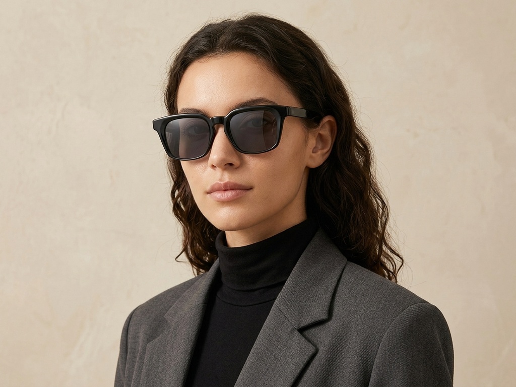BS2503-0231_Black_Rectangular_Plastic_Sunglasses-tryon_female