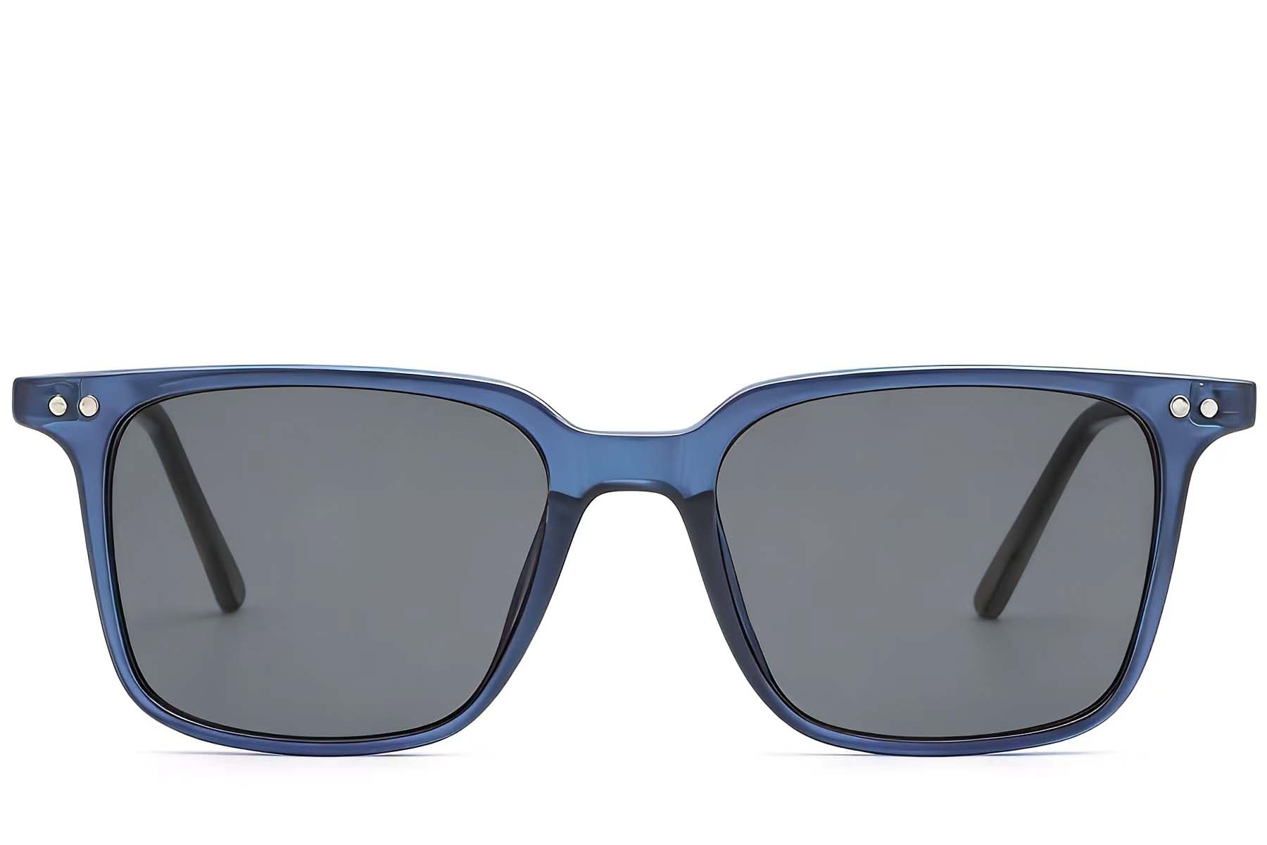 BS2503-0239_Blue_Rectangular_Plastic_Sunglasses_front