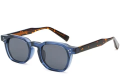 Occhiali da sole geometrici in plastica blu #BS2503-0242