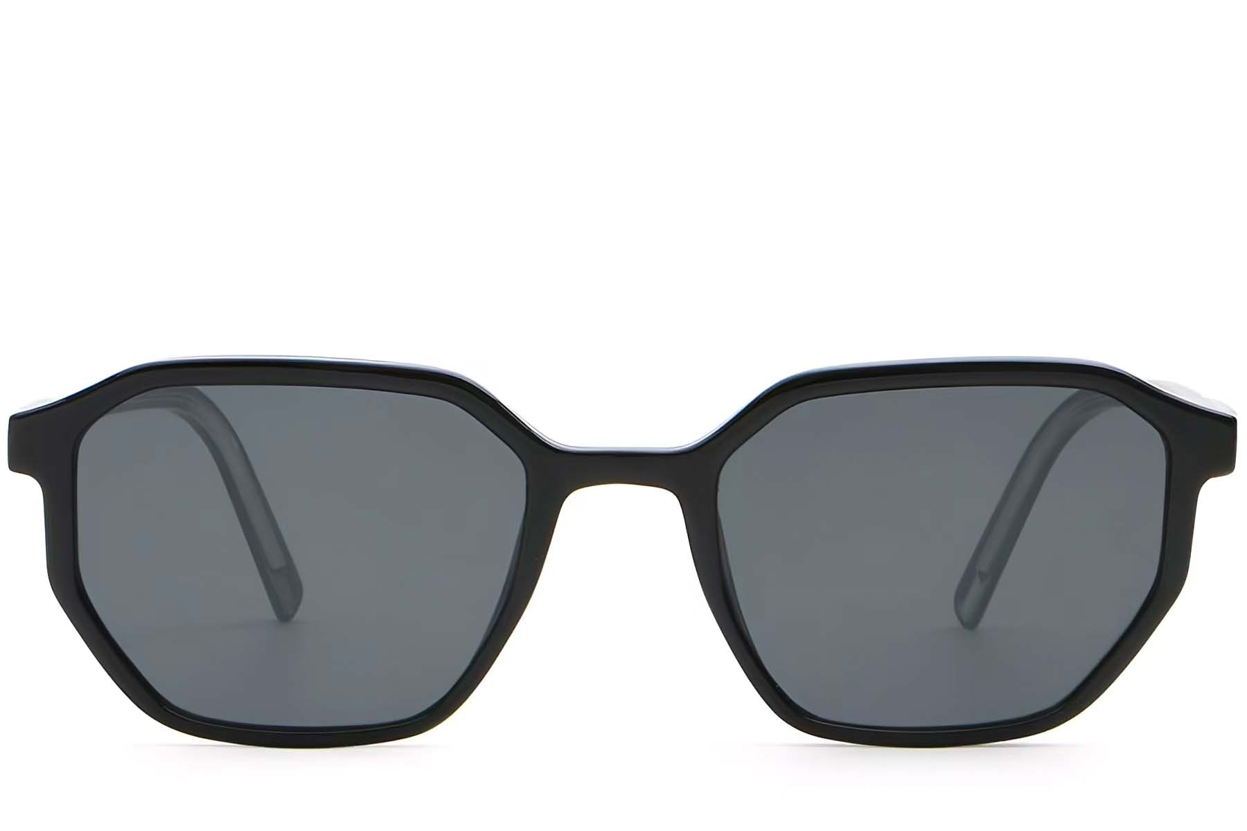 BS2503-0250_Black_Geometric_Plastic_Sunglasses_front