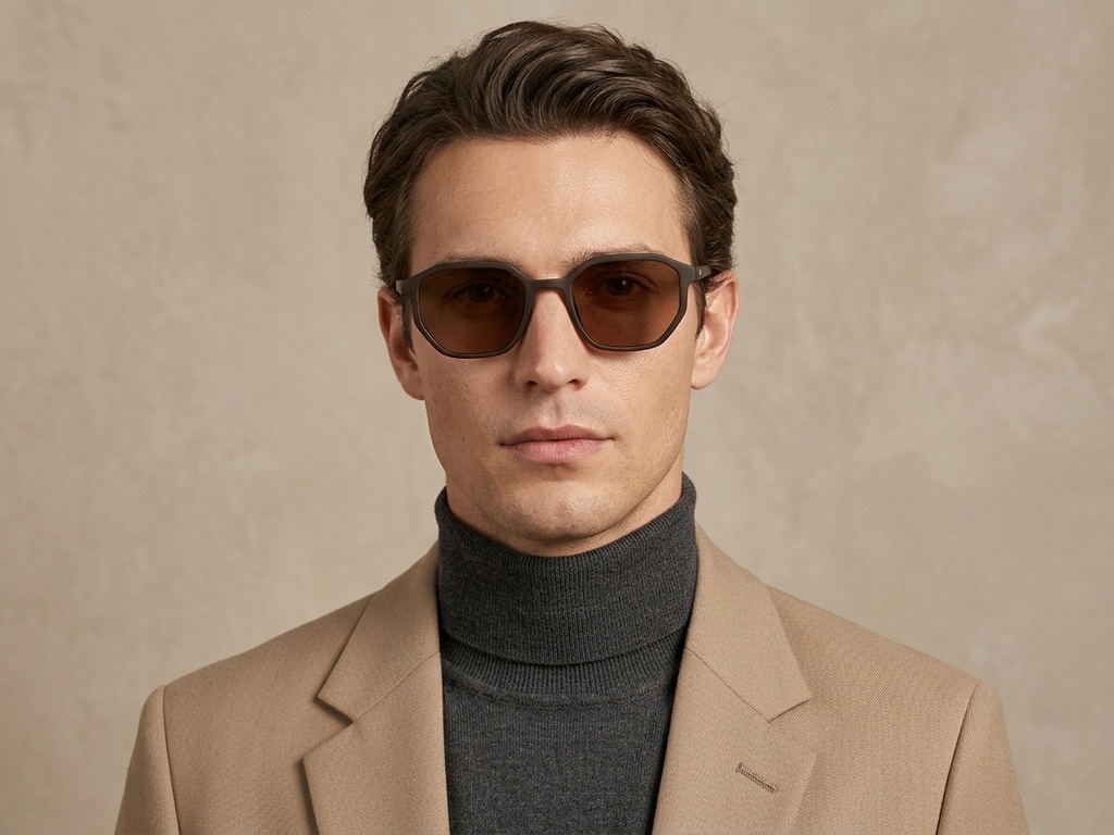 BS2503-0251_Brown_Geometric_Plastic_Sunglasses-tryon_male