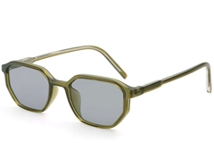Geometric Green Plastic Sunglasses #BS2503-0253
