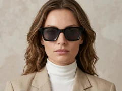 BS2503-0255_Black_Rectangular_Plastic_Sunglasses-tryon_female