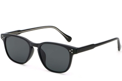 Rectangular Black Plastic Sunglasses #BS2503-0260
