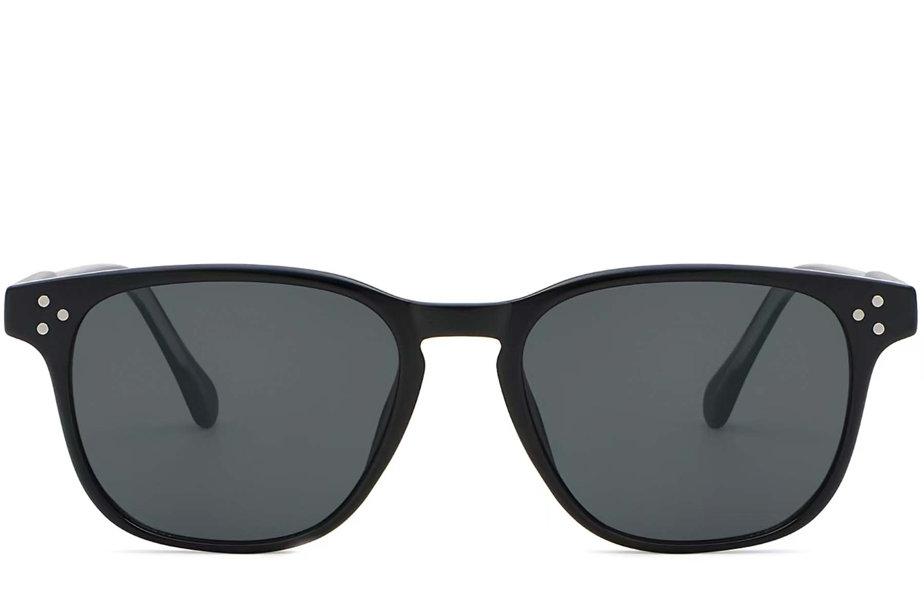 BS2503-0260_Black_Rectangular_Plastic_Sunglasses_front