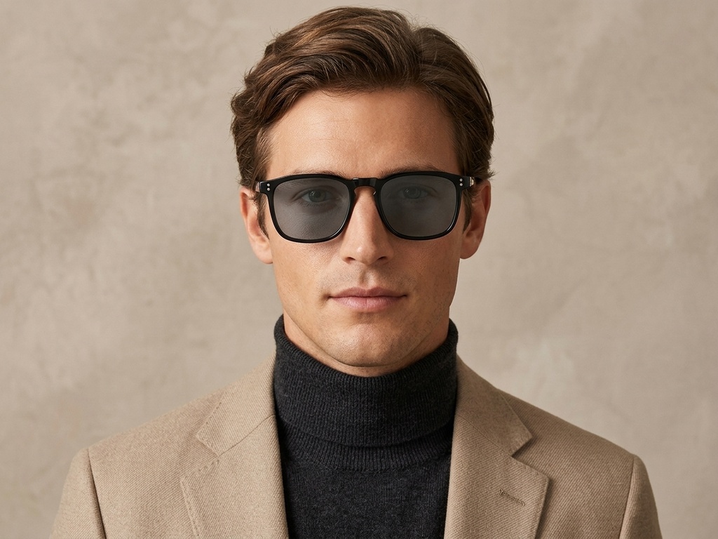 BS2503-0266_Black_Rectangular_Plastic_Sunglasses-tryon_male