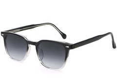 Rectangular Black Plastic Sunglasses #BS2503-0273