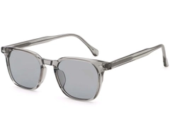 Rectangular Grey Plastic Sunglasses #BS2503-0274