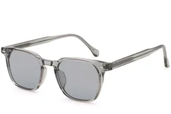 Rectangular Grey Plastic Sunglasses #BS2503-0274