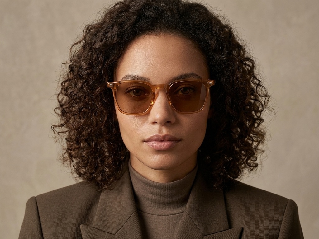 BS2503-0275_Brown_Rectangular_Plastic_Sunglasses-tryon_female