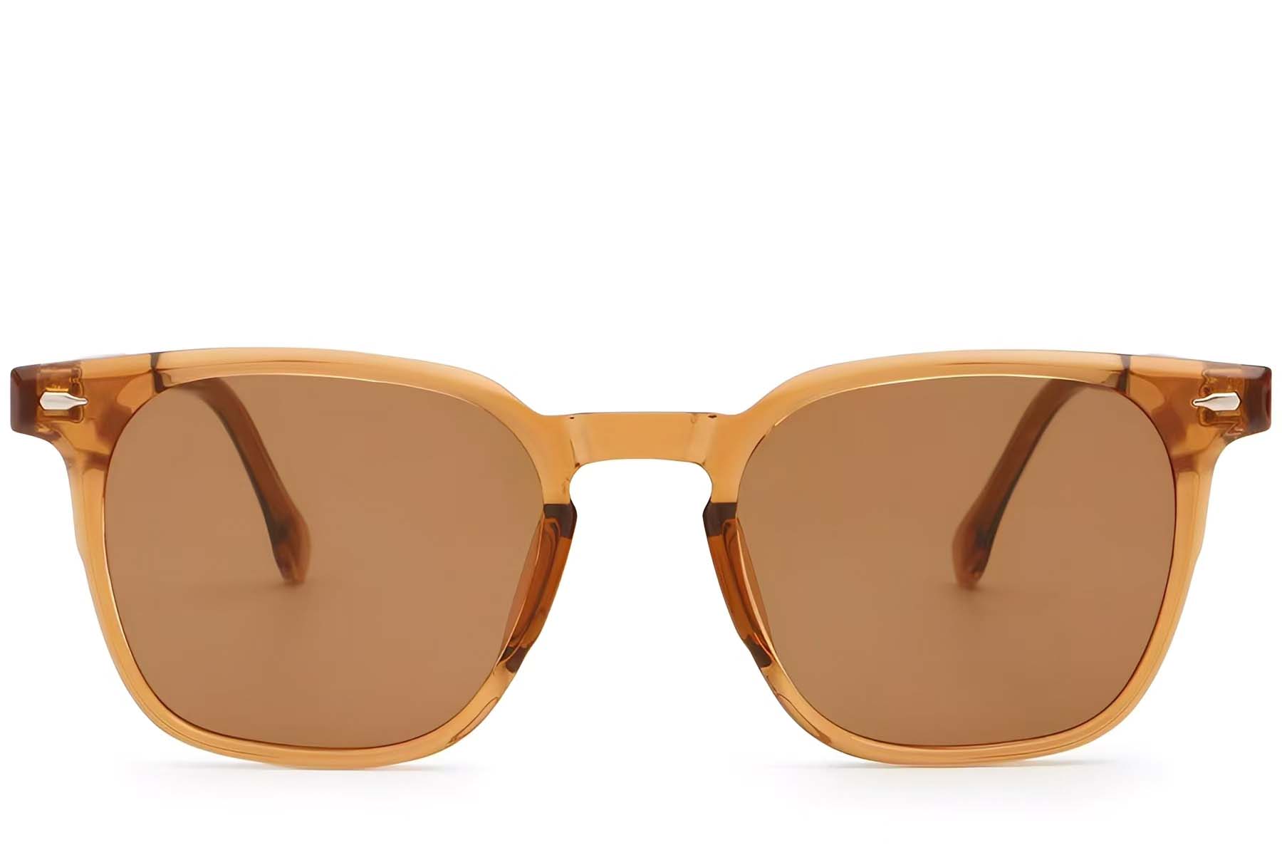 BS2503-0275_Brown_Rectangular_Plastic_Sunglasses_front