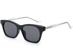 Gafas de sol rectangulares de plástico negro #BS2503-0282