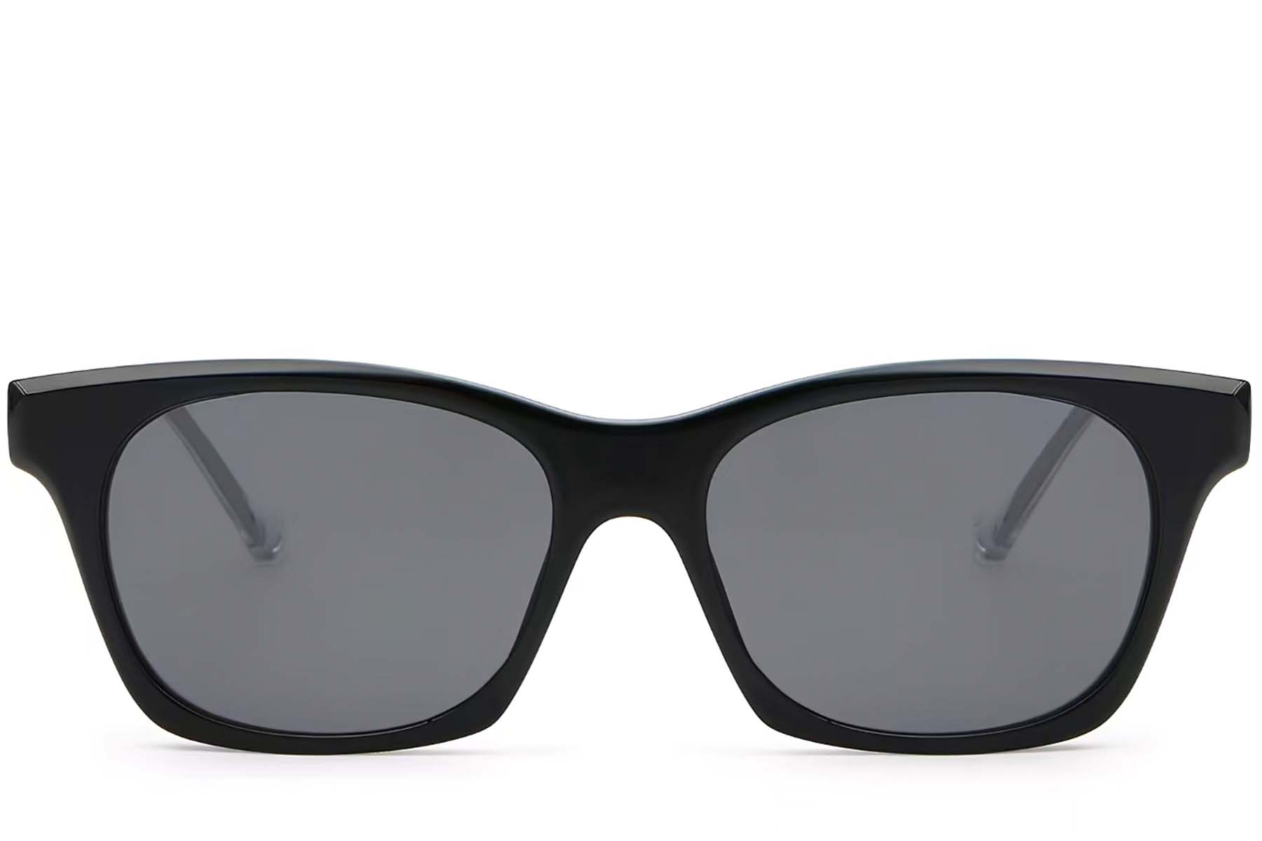 BS2503-0282_Black_Rectangular_Plastic_Sunglasses_front